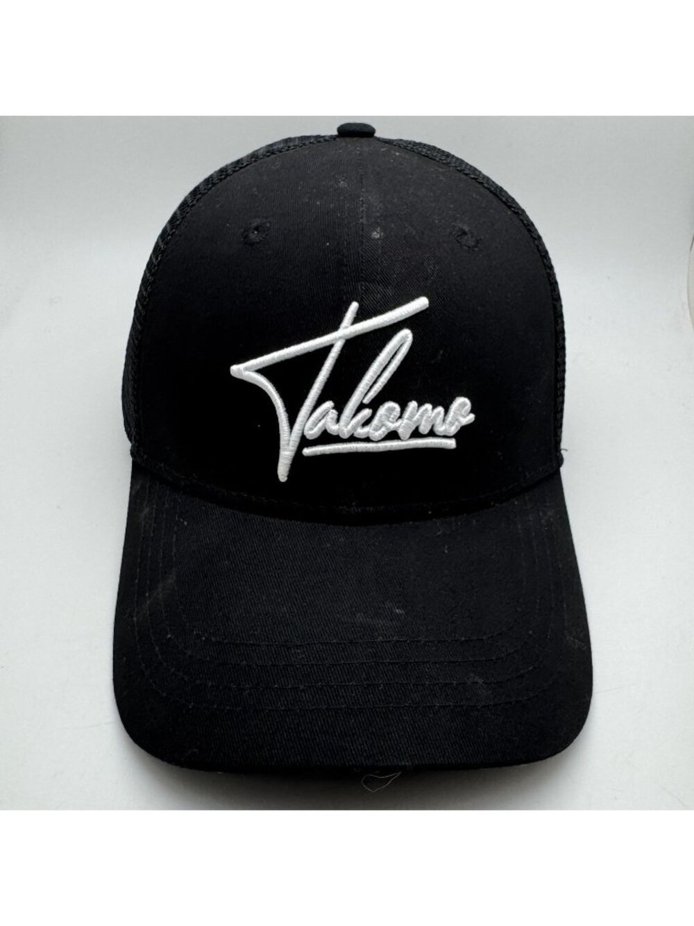 Takeme Black Trucker Hat Baseball Cap Adjustable Snapback Mesh Back Embroidered